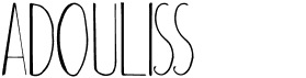 preview image of the Adouliss font