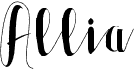 preview image of the Allia font