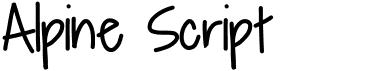 preview image of the Alpine Script font