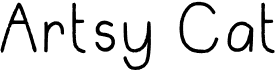 preview image of the Artsy Cat font