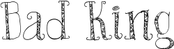 preview image of the Bad King font