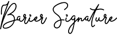 preview image of the Barier Signature font