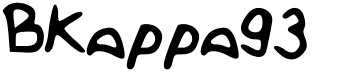 preview image of the BKappa93 font