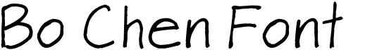 preview image of the Bo Chen Font font
