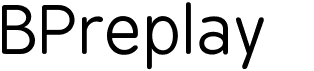 preview image of the BPreplay font
