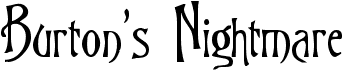 preview image of the Burton's Nightmare font