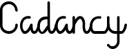 preview image of the Cadancy IW font