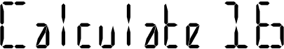 preview image of the Calculate 16 font