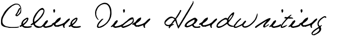 preview image of the Celine Dion Handwriting font