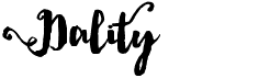 preview image of the Dality font