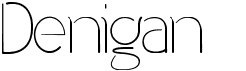 preview image of the Denigan font