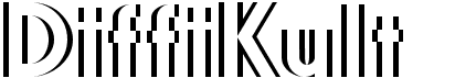 preview image of the DiffiKult font