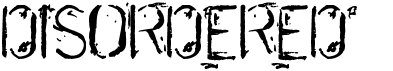preview image of the Disordered font