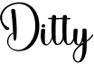 preview image of the Ditty font