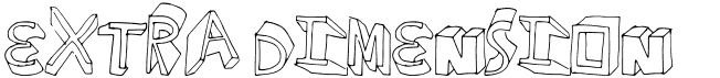 preview image of the Extra Dimension font