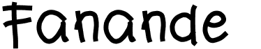 preview image of the Fanande font