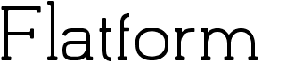 preview image of the Flatform font