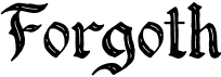 preview image of the Forgoth font