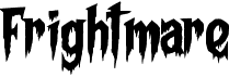 preview image of the Frightmare font