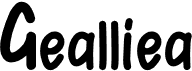 preview image of the Gealliea font