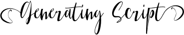 preview image of the Generating Script font