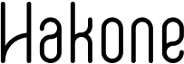 preview image of the Hakone font