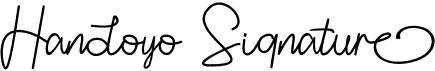 preview image of the Handoyo Signature font