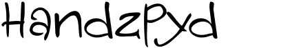 preview image of the Handzpyd font