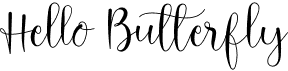 preview image of the Hello Butterfly font