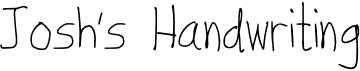preview image of the Joshs Handwriting font