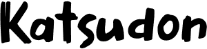 preview image of the Katsudon font