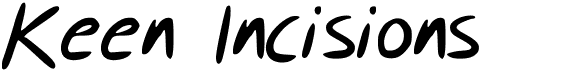 preview image of the Keen Incisions font
