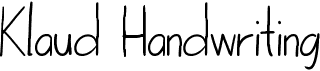 preview image of the Klaud Handwriting font