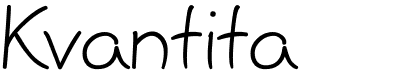 preview image of the Kvantita font