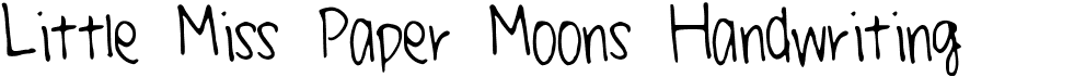 preview image of the Little Miss Paper Moons Handwriting font