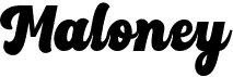 preview image of the Maloney font