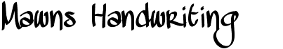 preview image of the Mawns Handwriting font
