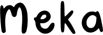 preview image of the Meka font