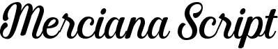 preview image of the Merciana Script font