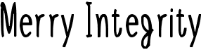 preview image of the Merry Integrity font