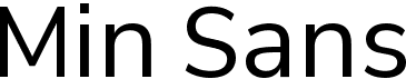 preview image of the Min Sans font