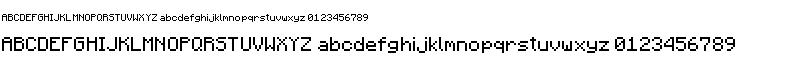 preview image of the Minecraftia font