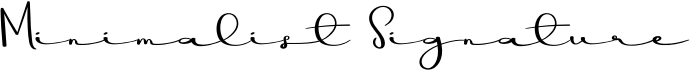 preview image of the Minimalist Signature font