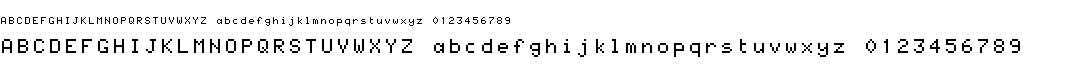 preview image of the Minitel font