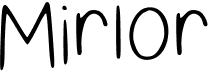 preview image of the Mirlor font