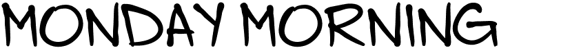 preview image of the Monday Morning font