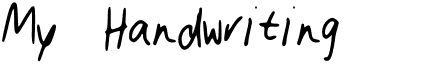 preview image of the My Handwriting font