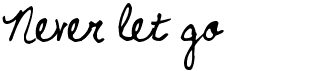preview image of the Never Let Go font