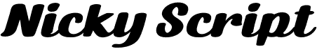 preview image of the Nicky Script font