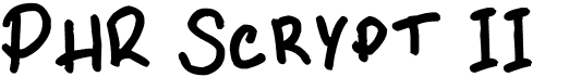 preview image of the PHR Scrypt II font